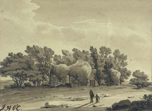 James Arthur O\'Connor - Wooded Landscape With Figures At Sunset