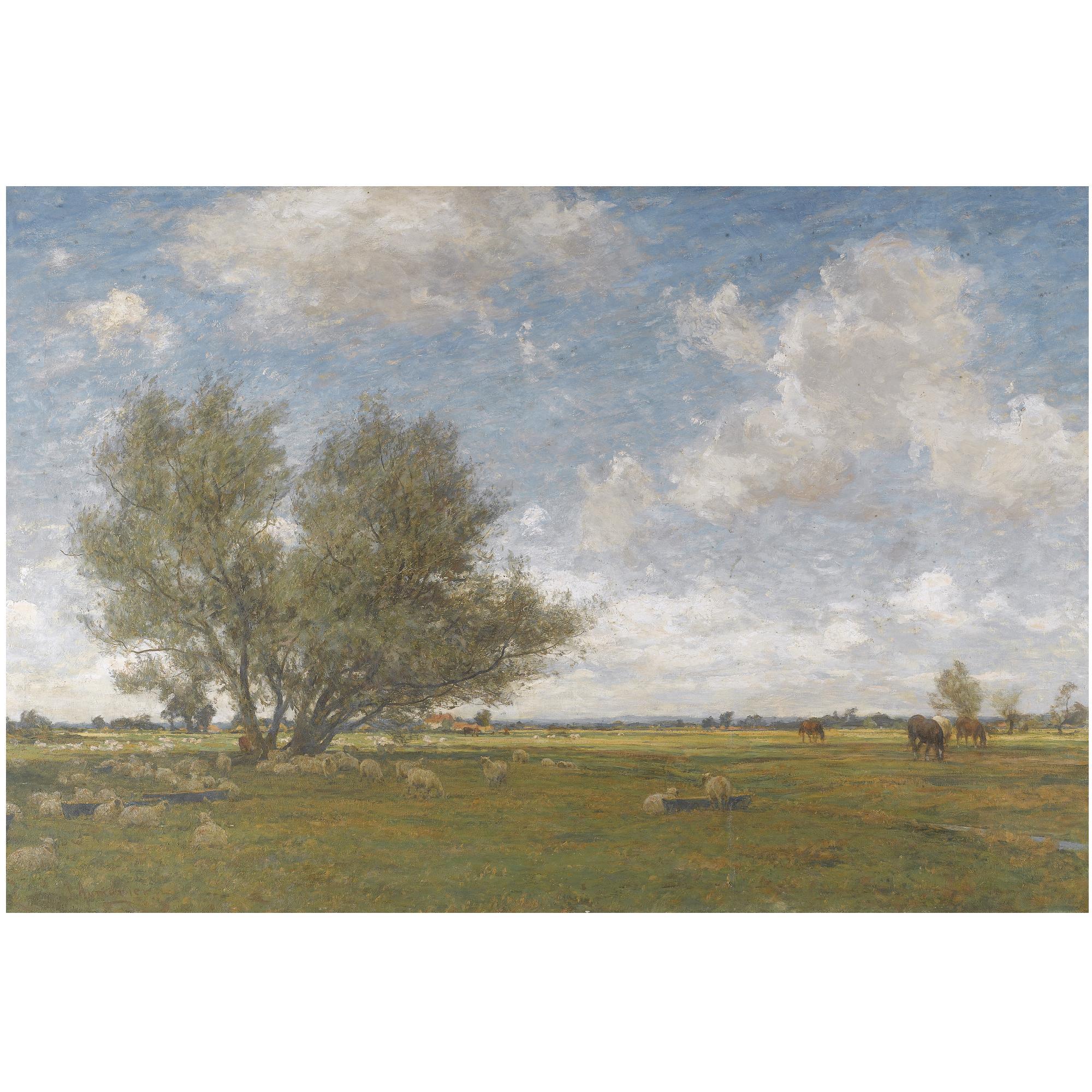 James Aumonier - British A Wide Pasture