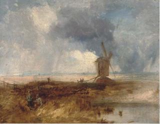 James Baker Pyne, R.B.A. - A showery day