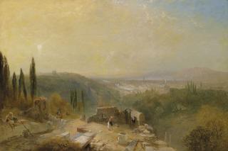 James Baker Pyne, R.B.A. - A view of Florence, from San Miniato