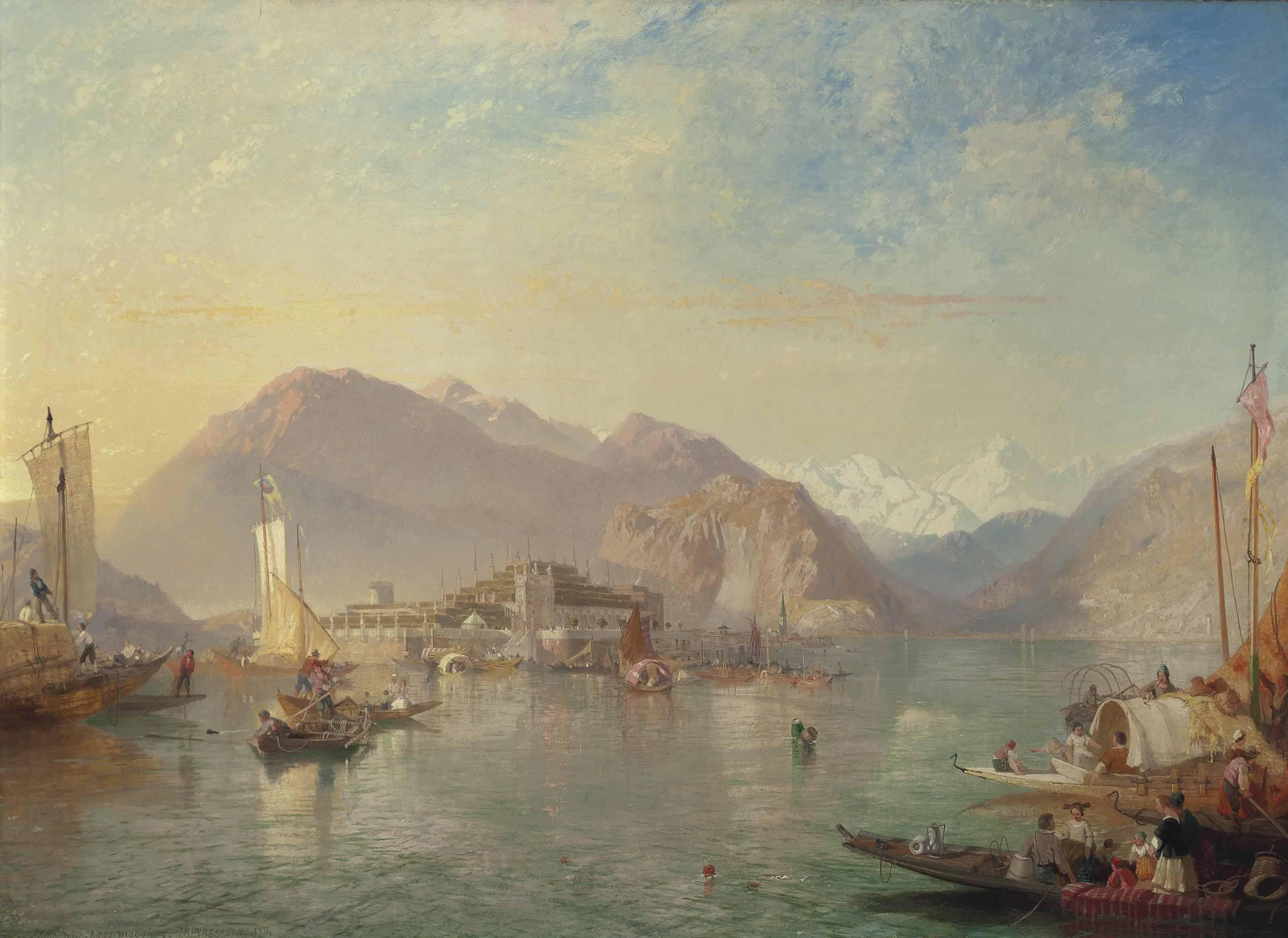 James Baker Pyne, R.B.A. - Isola Bella, Lake Maggiore, Italy