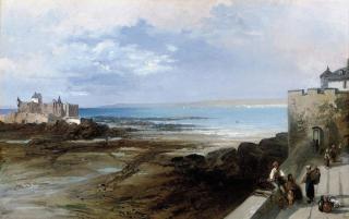 James Baker Pyne, R.B.A. - The coast of St Briac, France