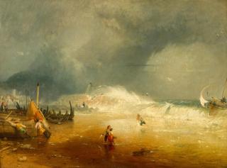 James Baker Pyne - Lyme Regis, A View Of The Cobb
