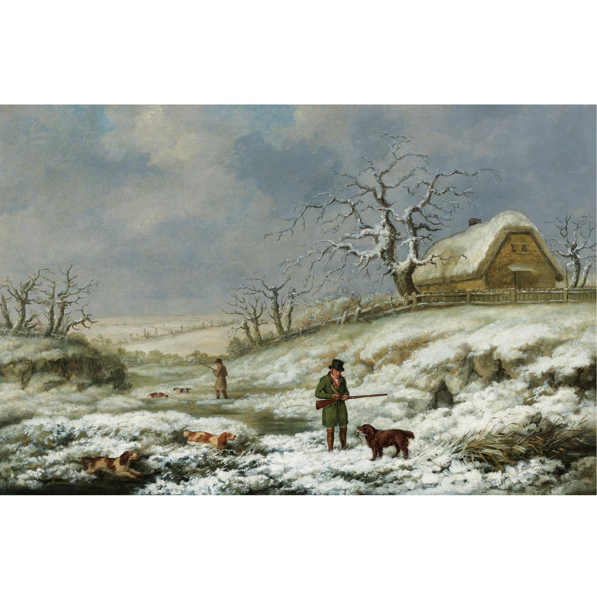 James Barenger - British Snipe Shooting In A Winter Landscape
