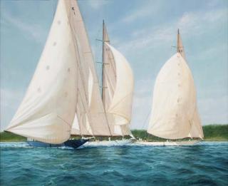 James Bartholomew - Britannia, Astra And Candida Racing Off The Isle of Wight