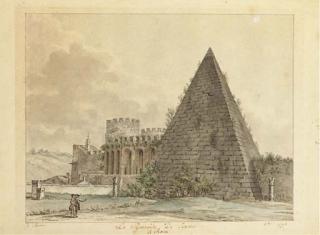 James Basire - La Pyramide de Caïus Sextius À Rome