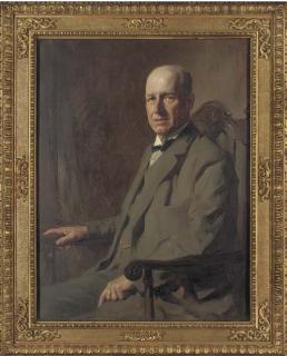 James Bell Anderson, R.S.A. - Portrait of A Gentleman, Seated Three-Quarter-Length, In A Green Suit