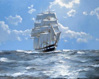 James Brereton - \'Reindeer 2, Ploughing Moonlit Seas\'