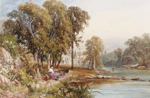 James Burrell Smith R.W.S. - Tintern Abbey, Monmouthshire