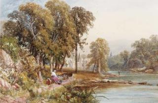 James Burrell Smith R.W.S. - Tintern Abbey, Monmouthshire