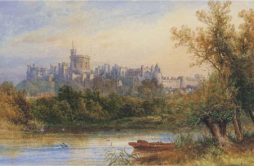 James Burrell Smith - View of Windsor Castle from across the Thames
