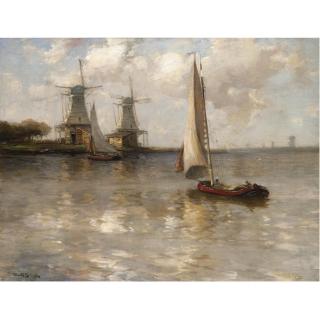 James Campbell Noble - A Dutch Waterway
