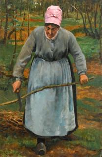 James Carroll Beckwith - Cutting the Reeds