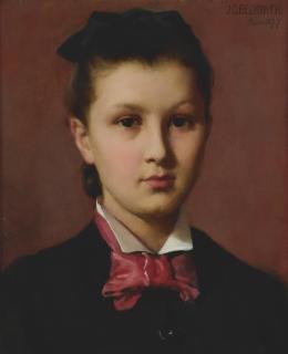 James Carroll Beckwith - Portrait of Berthe Sarriau, born Darodes