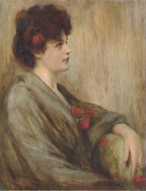 James Carroll Beckwith - Portrait of Lida Rose McCabe