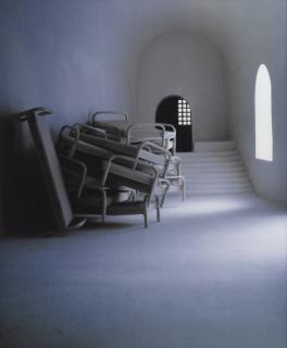 James Casebere - Tall Stack Of Beds, 1997Chromogenic Print. Signed, Titled, Dated, And Numbered 2/5. Mounted And Framed.
