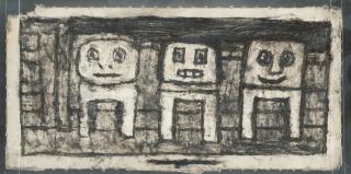 James Castle - Recto/Verso: Untitled (three figures)