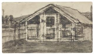 James Castle - Untitled (Barn/Farmscape), double sided