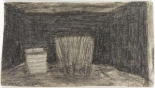 James Castle - Untitled (Interior With Abstract Shape)