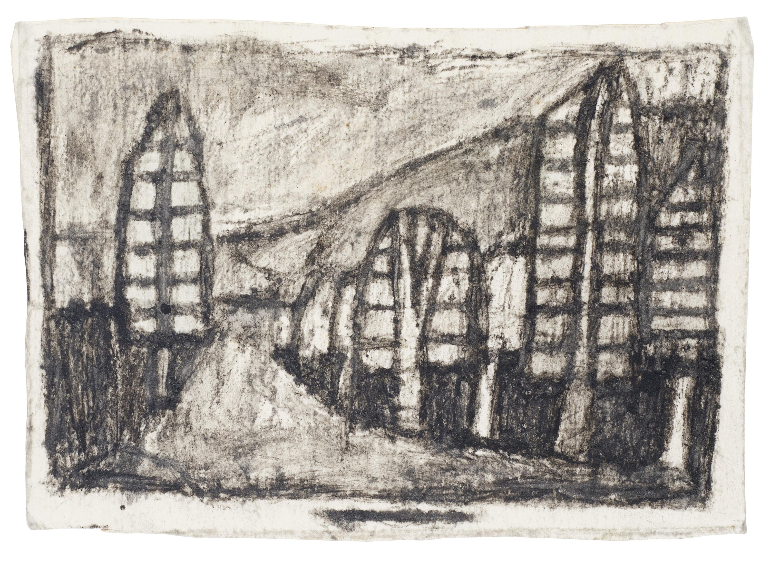 James Castle - Untitled (Landscape Of Trees)