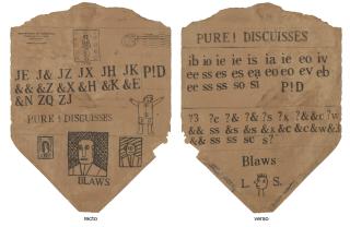 James Castle - Untitled (Pure ! Discuisses) (Double-Sided)