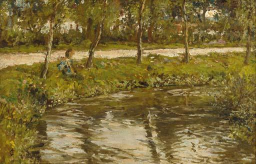 James Charles - A stream by the roadside