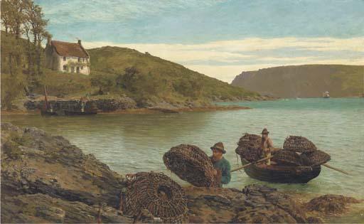 James Clark Hook, R.A. - Unloading the catch