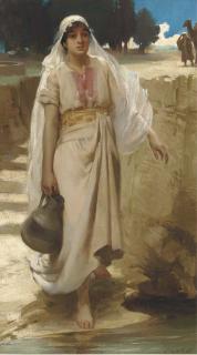 James Clark - An Eastern girl fetching water from a stream