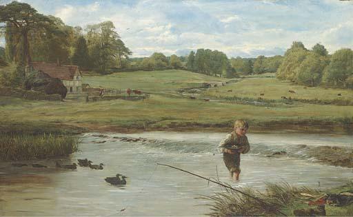 James Clarke Hook, R.A. - Cow tending