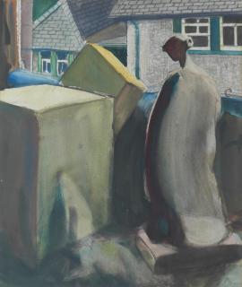 James Cowie RSA LLD - Statue by a Window