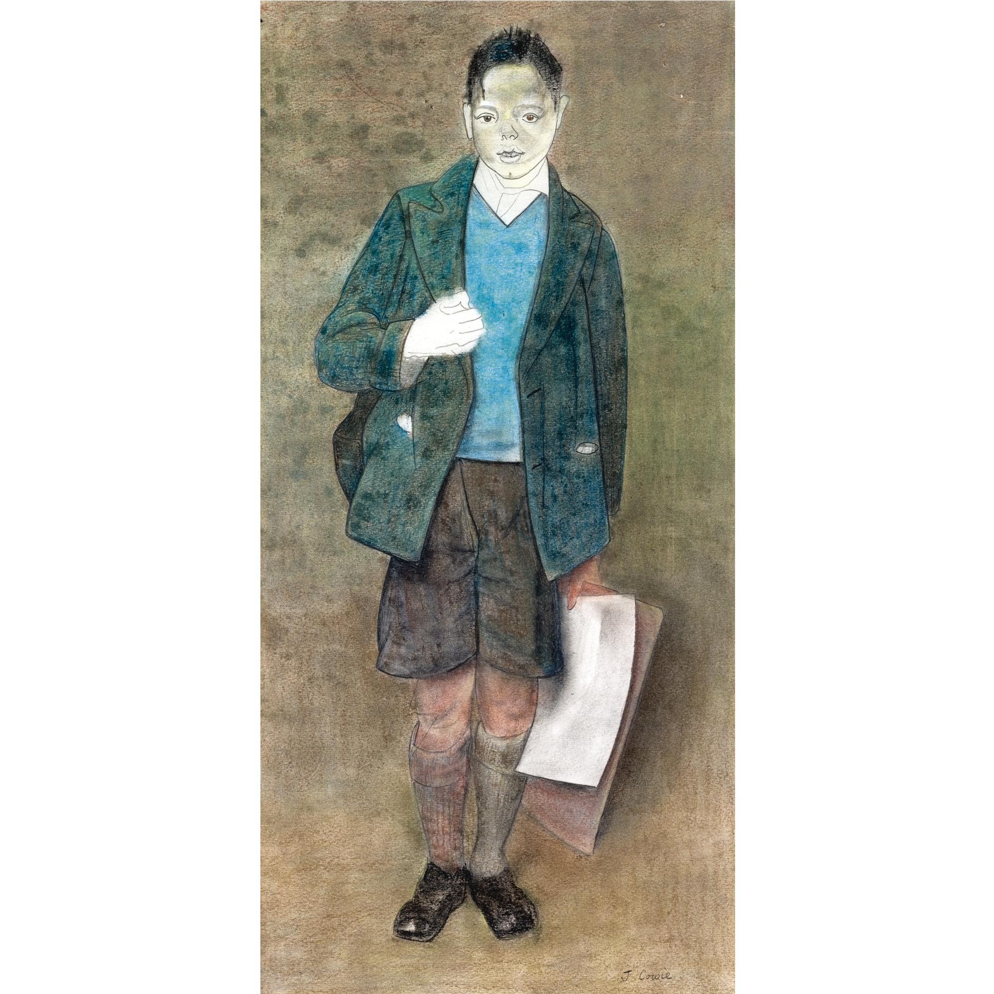 James Cowie - Boy With Drawing Paper