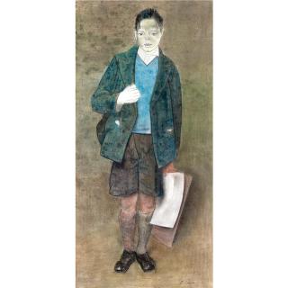 James Cowie - Boy With Drawing Paper