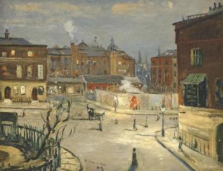 James Dickson Innes - Camden Town: Night Scene
