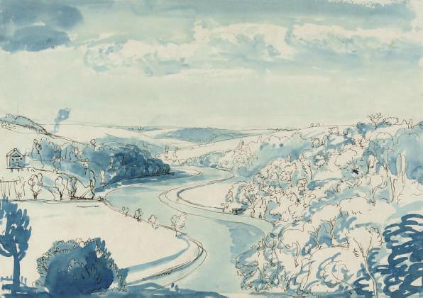 James Dickson Innes - Extensive river landscape