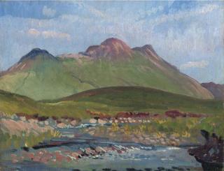 James Dickson Innes - Mountain With Small Meandering Stream