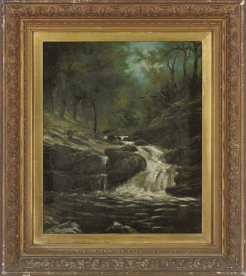 James Docharty, A.R.S.A. - A Highland Waterfall