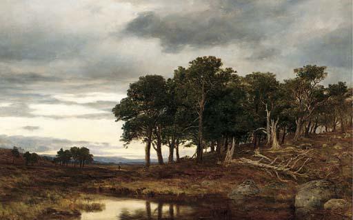 James Docharty, A.R.S.A. - A moorland landscape