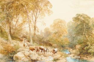 James Duffield Harding, O.W.S. - Bolton Abbey and woods; and Betws-y-Coed mill