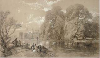 James Duffield Harding, O.W.S. - Eton College from the river