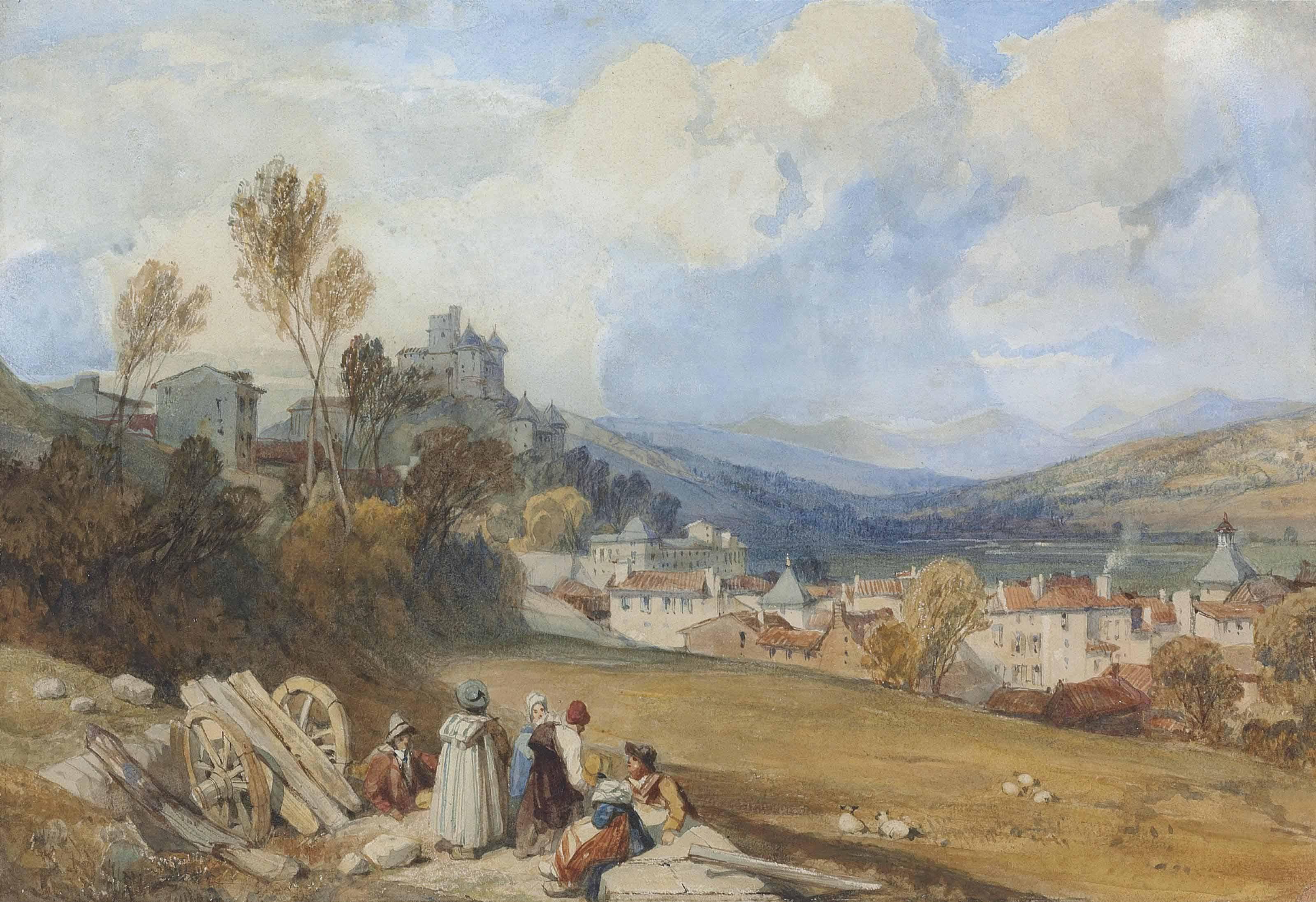 James Duffield Harding, O.W.S. - View In The South Tyrol