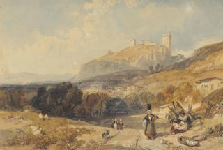James Duffield Harding - Château De Monas Near Orange, France