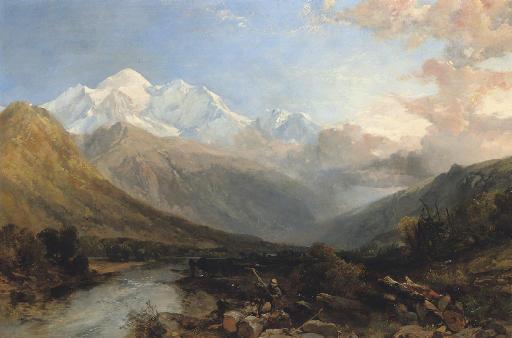 James Duffield Harding - Mont Blanc from between St. Martin and Sallanches