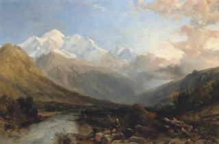 James Duffield Harding - Mont Blanc from between St. Martin and Sallanches