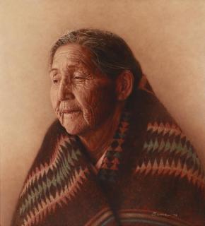 James E. Bama - An Arapahoe Woman, Wind River Reservation, Wyoming