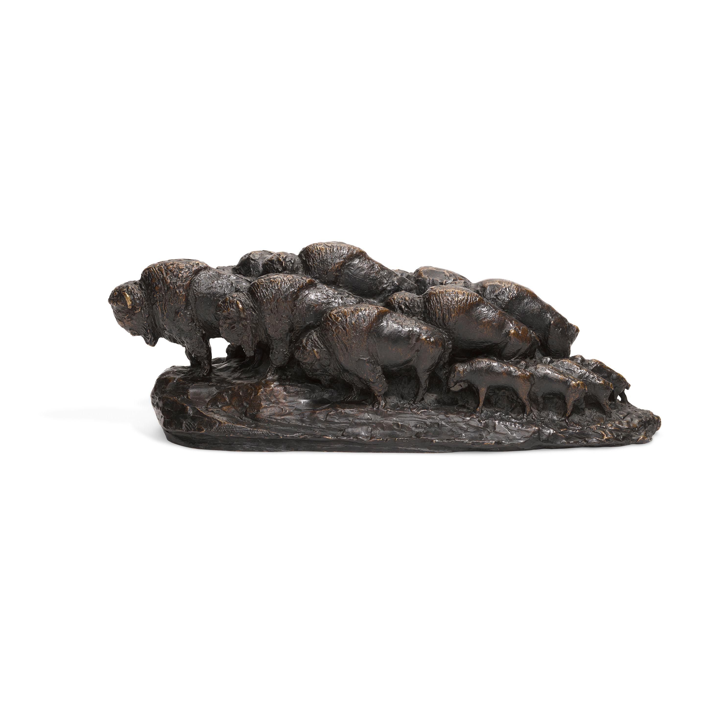 James Earle Fraser - Buffalo Herd 6 in. high