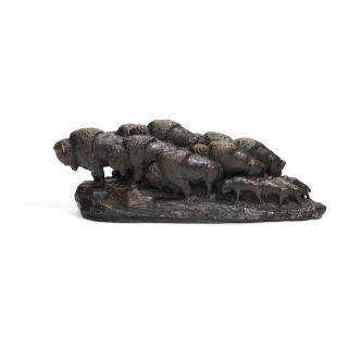 James Earle Fraser - Buffalo Herd 6 in. high