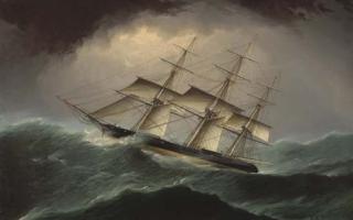 James Edward Buttersworth - Clipper in a Heavy Sea