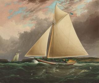 James Edward Buttersworth - Hudson River Sloop Phillip R. Paulding