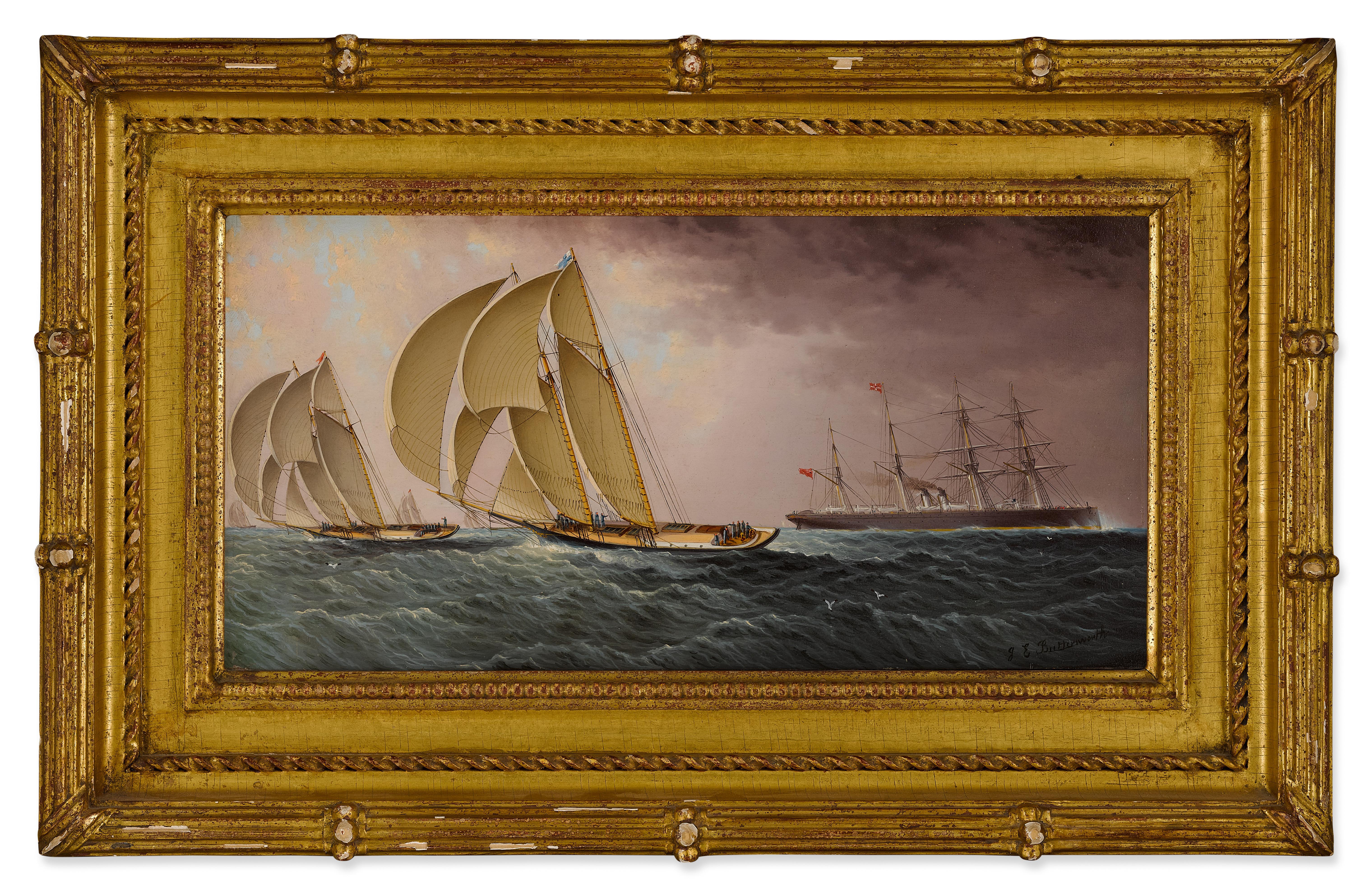 James Edward Buttersworth - Ships Under Full Sail