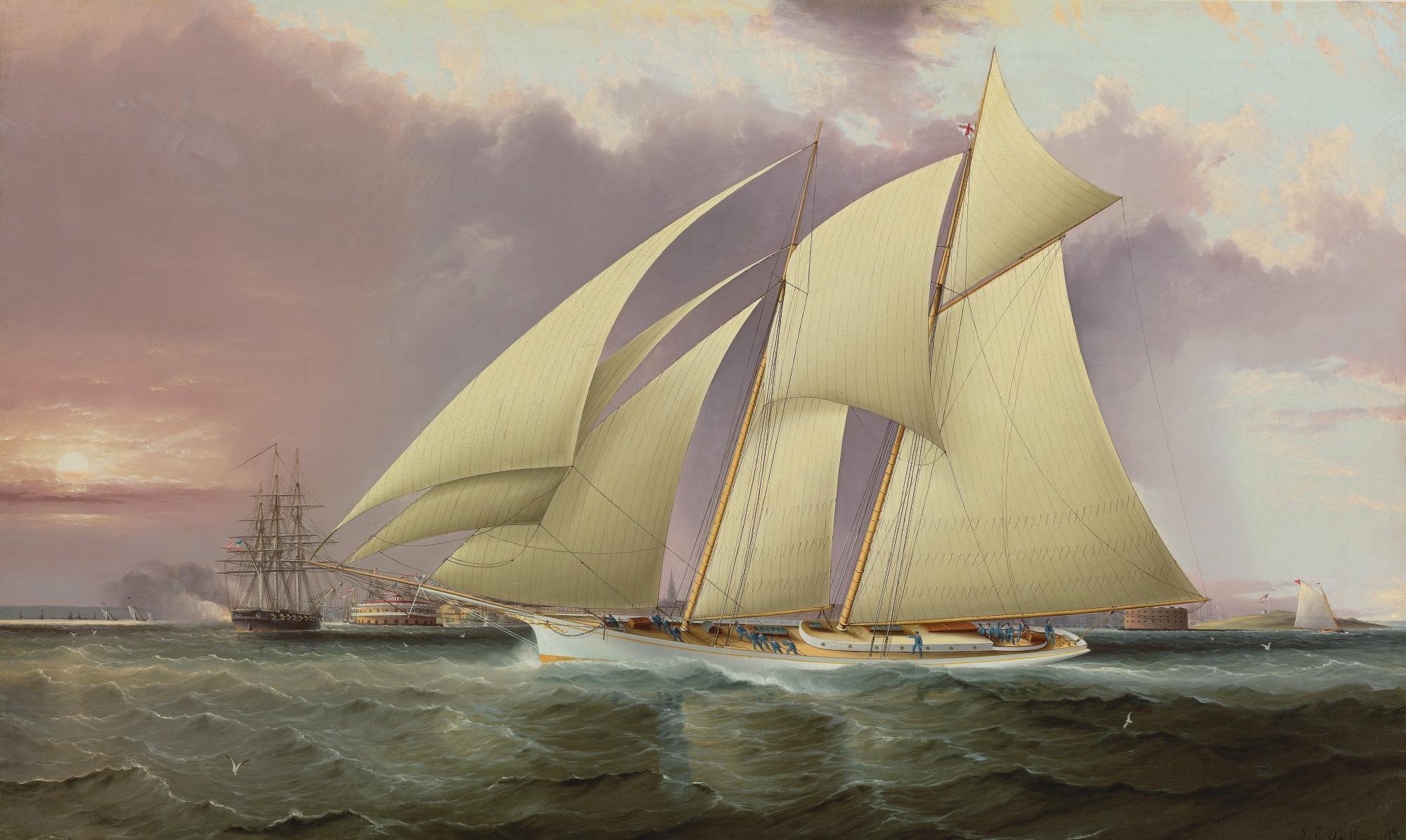 James Edward Buttersworth - The Yacht \